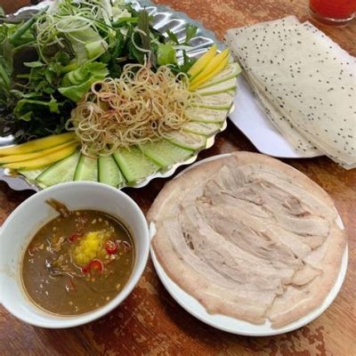  Bánh Cuốn Rau Cần và Thịt Xíu Mai: Vị Umami của Nước chấm Kết Hợp với Hương vị Mặn Ngọt của Thịt!