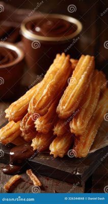  Churros: Những miếng bánh chiên giòn rụm kết hợp với sự ngọt ngào nồng của sô cô la nóng hổi!